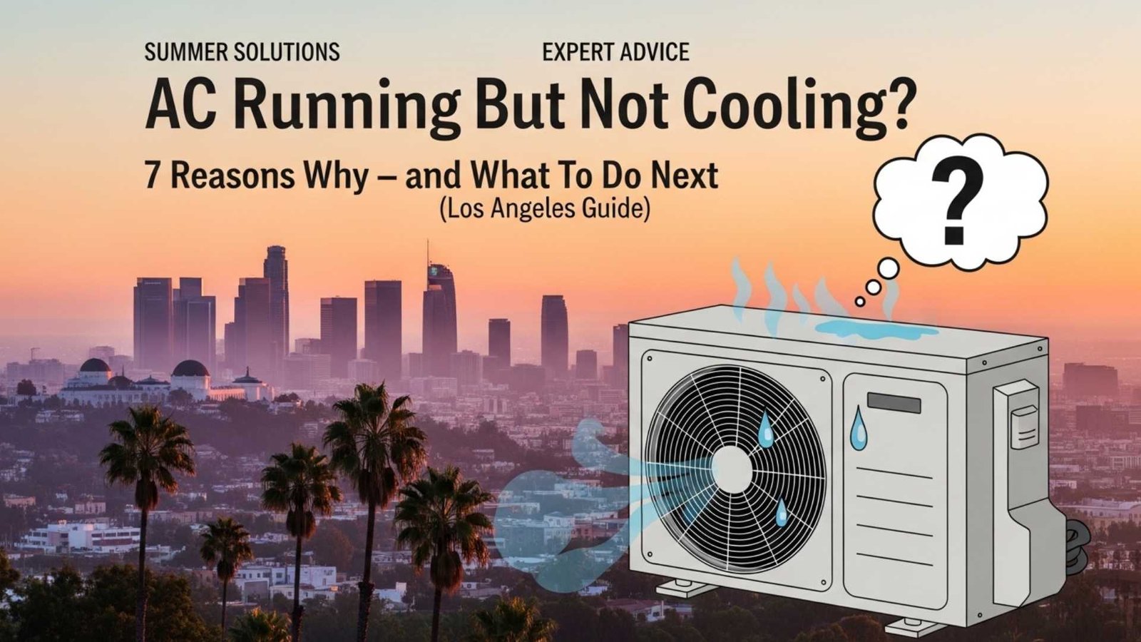 AC Running But Not Cooling 7 Reasons Why — and What To Do Next (Los Angeles Guide)